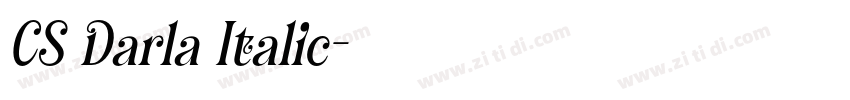CS Darla Italic字体转换 CS Darla Italic字体转换